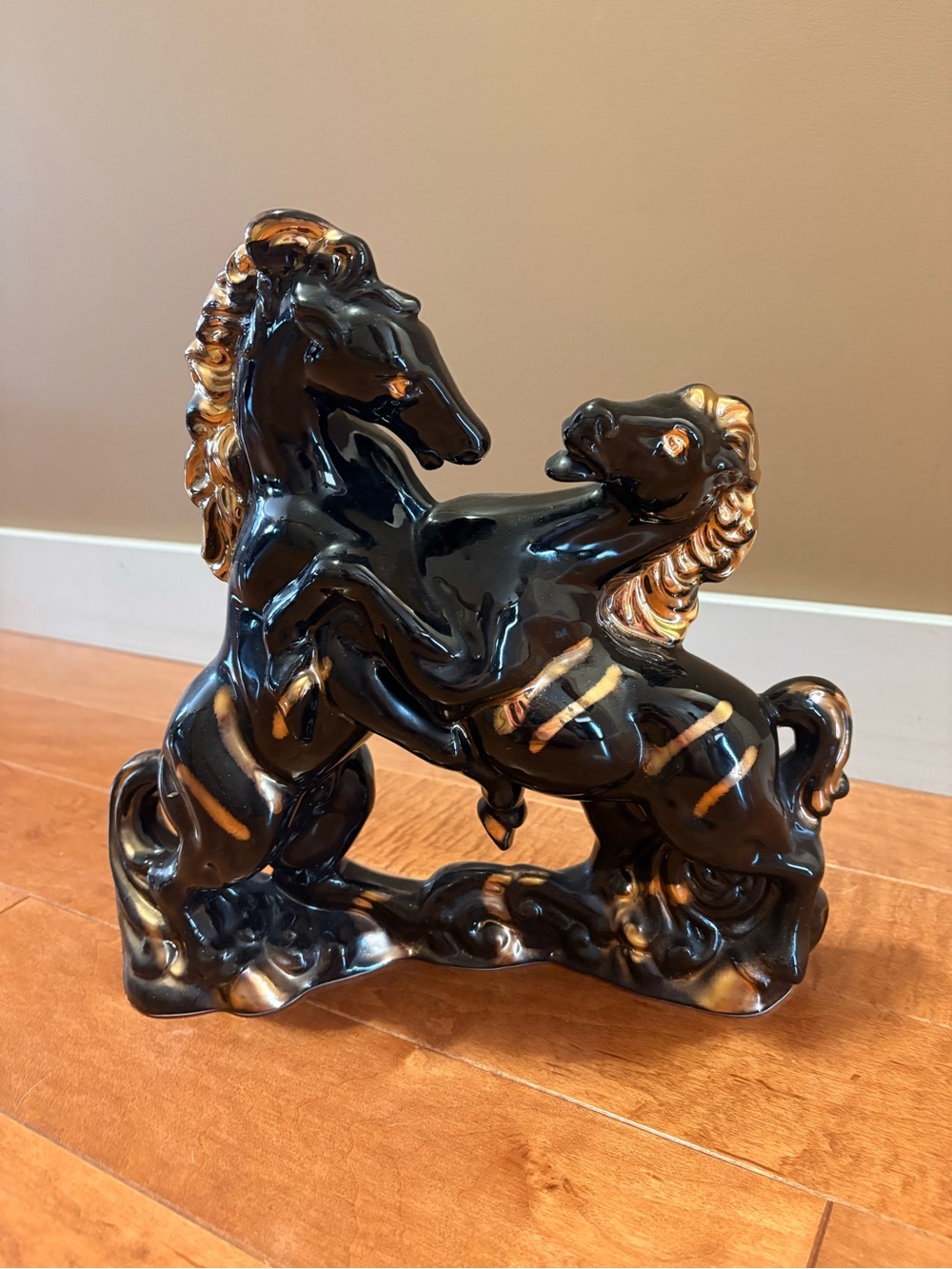 MCM Rearing Horses Sculture